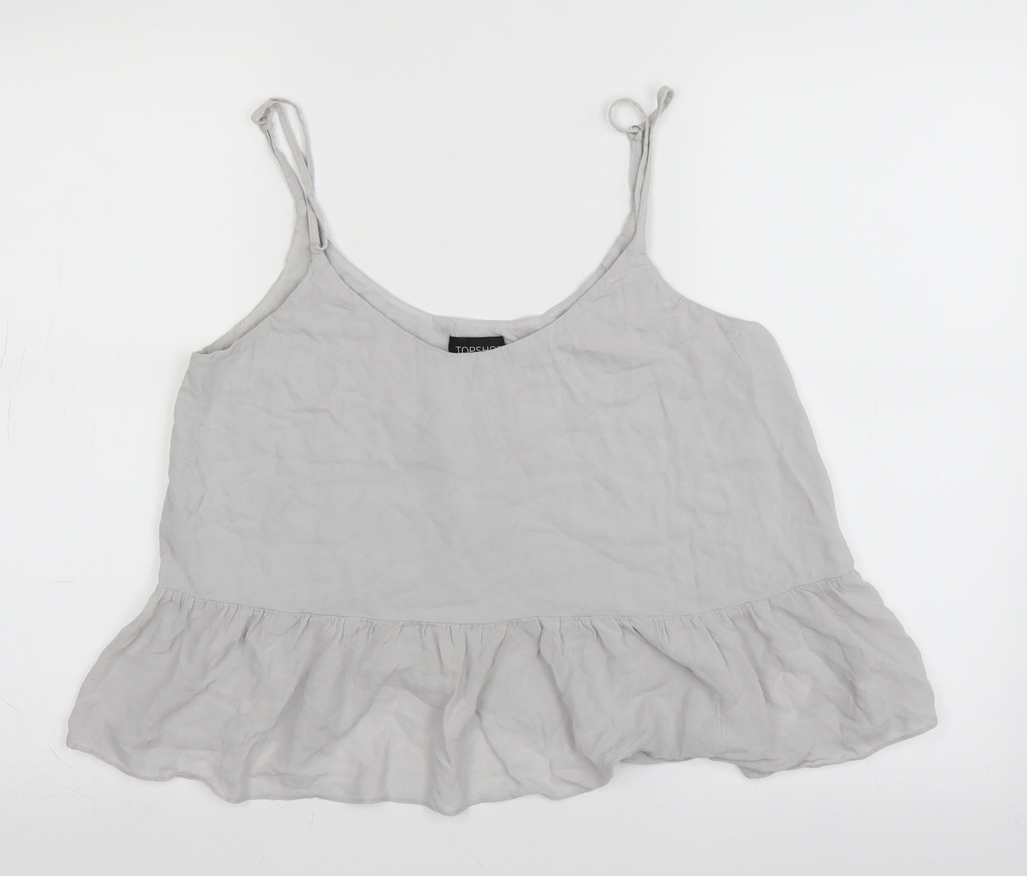 Topshop Womens Grey   Basic Blouse Size 14