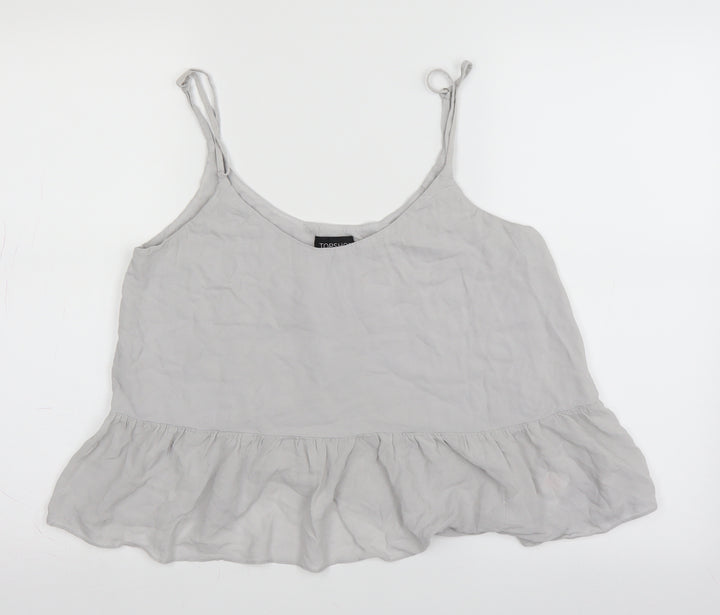Topshop Womens Grey   Basic Blouse Size 14