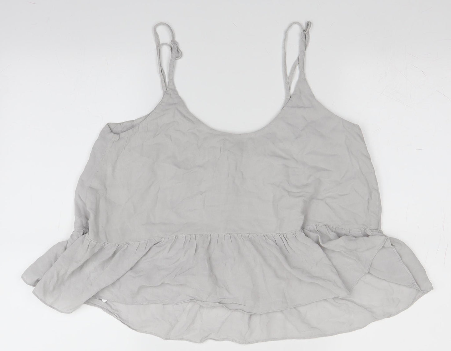 Topshop Womens Grey   Basic Blouse Size 14