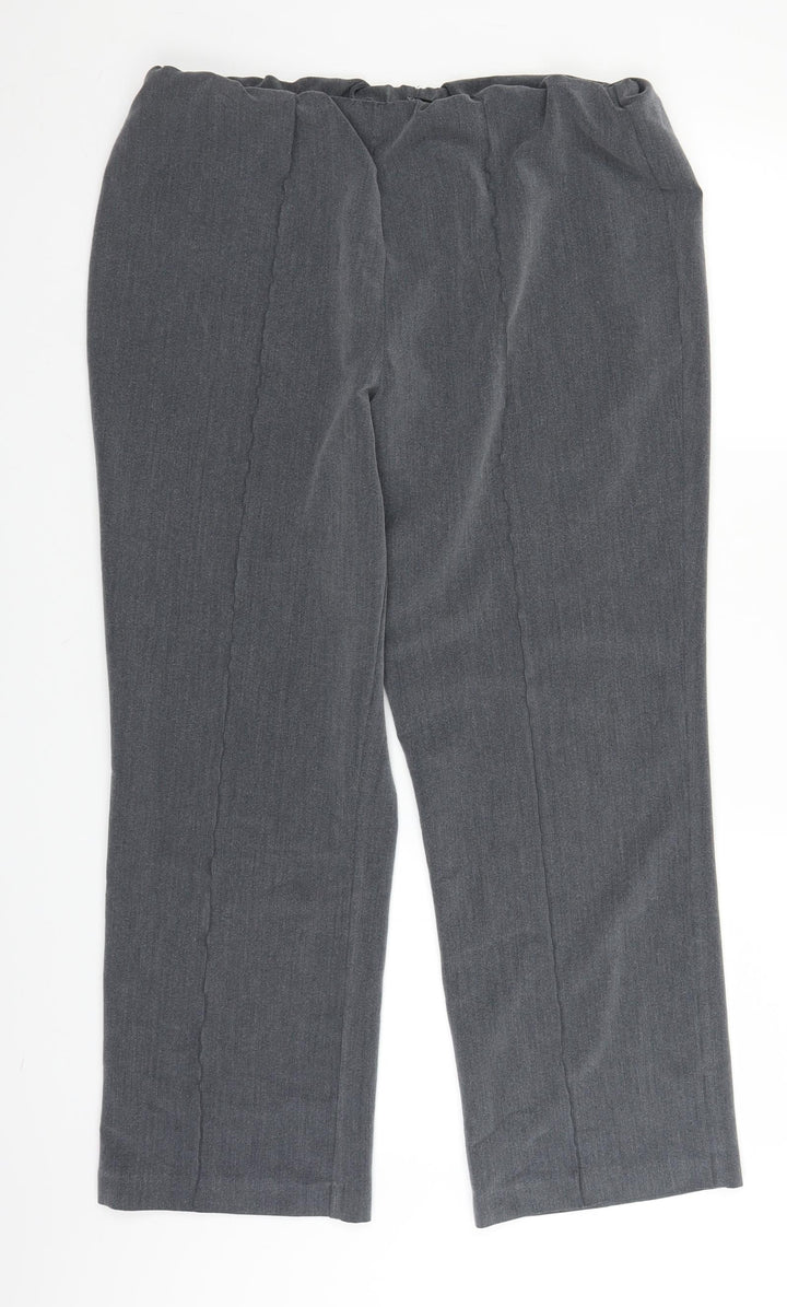 BM Womens Grey Trousers Size 16 L25 in