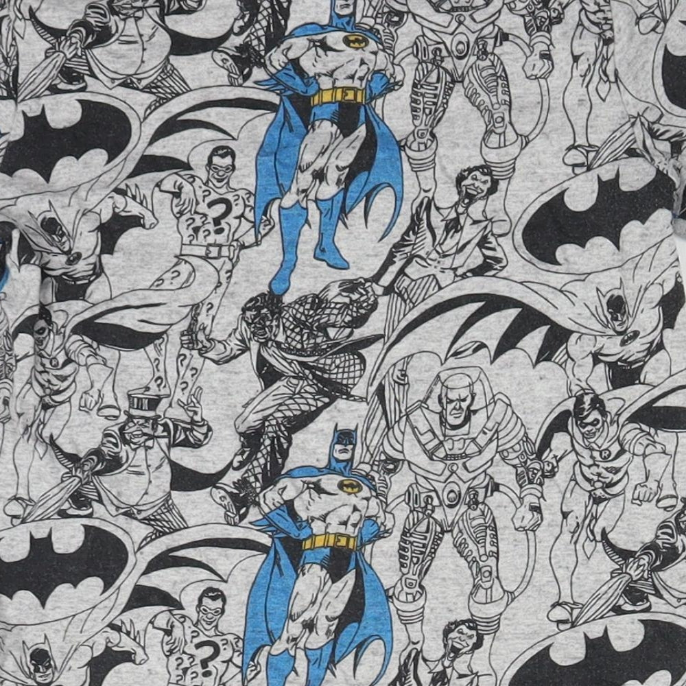 F&F Boys Grey Geometric  Basic T-Shirt Size 4-5 Years  - batman dc comics