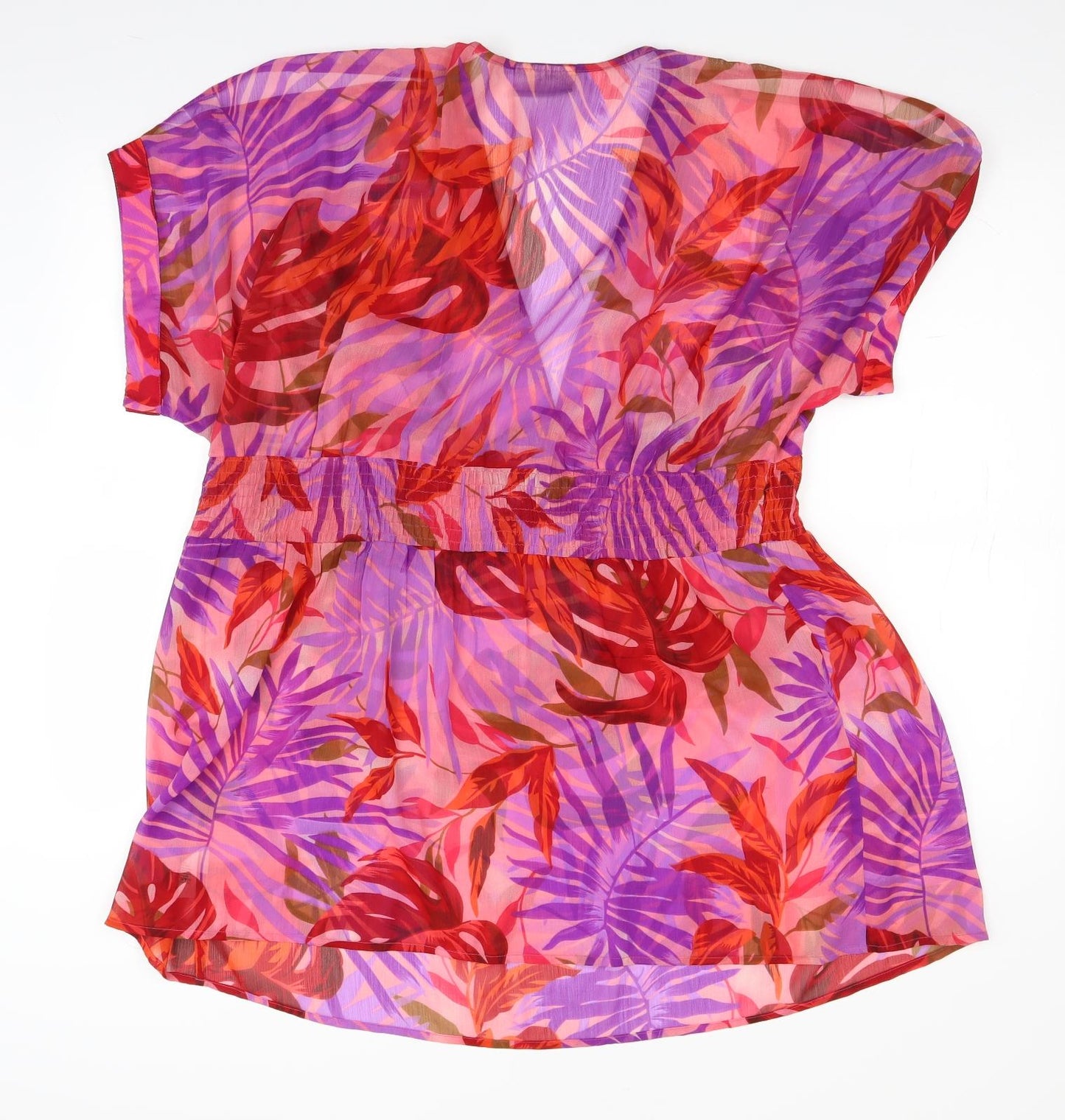 Wallis Womens Purple Floral  Basic Blouse Size XL  - longline