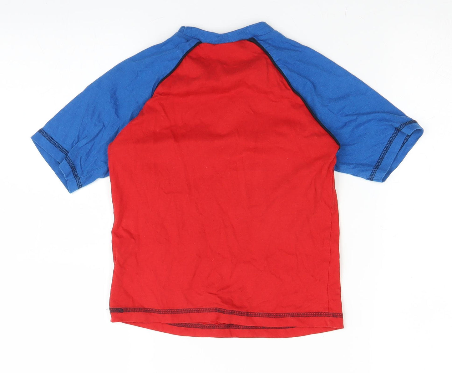 Disney Boys Red   Basic T-Shirt Size 5-6 Years