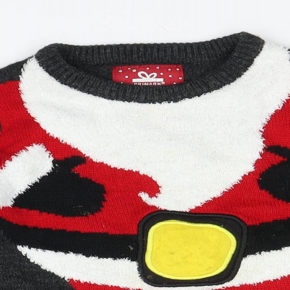 Primark Boys Grey  Knit Pullover Jumper Size 5-6 Years  - Christmas Jumper