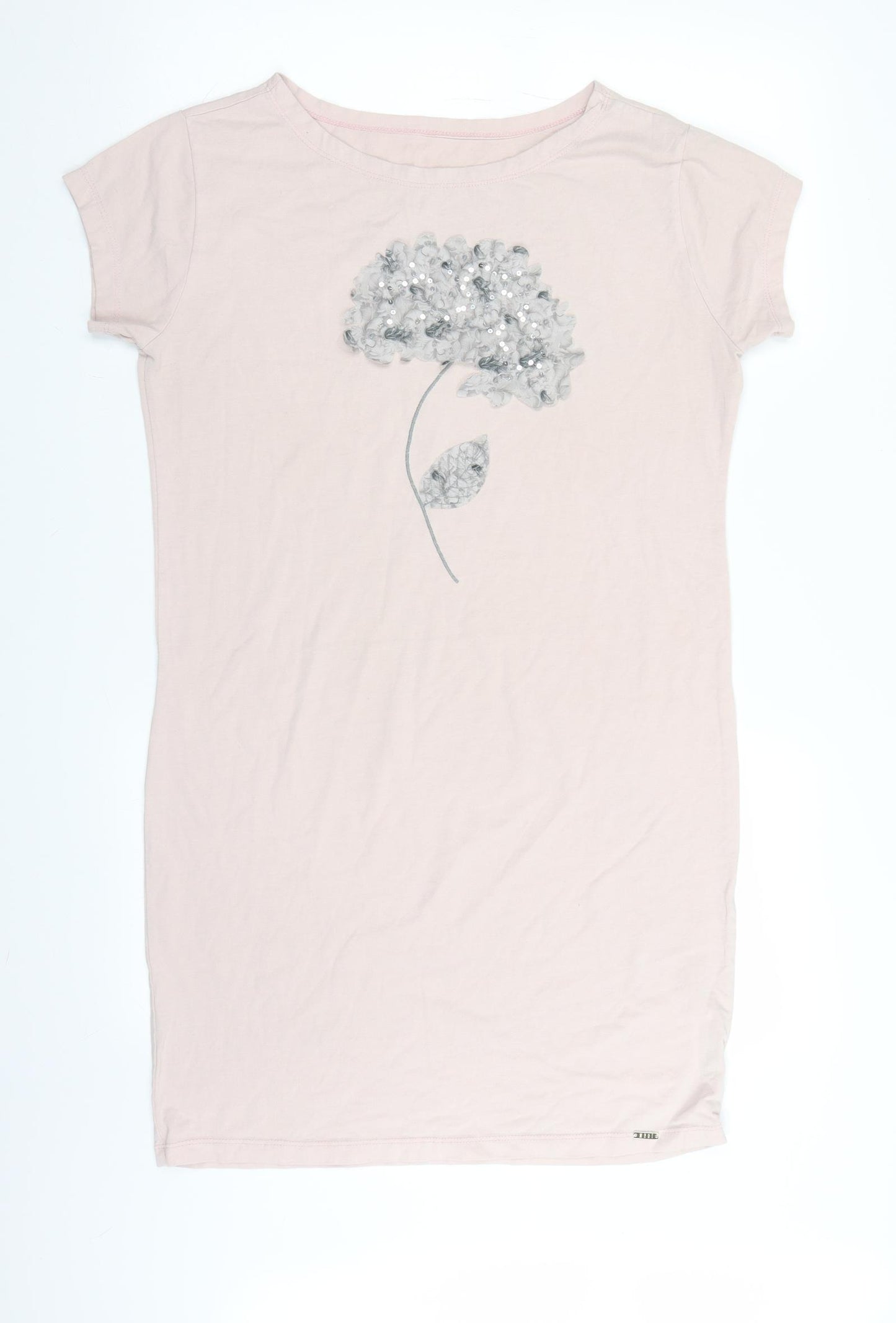 Megi Womens Pink   T-Shirt Dress  Size XL  - Feathers