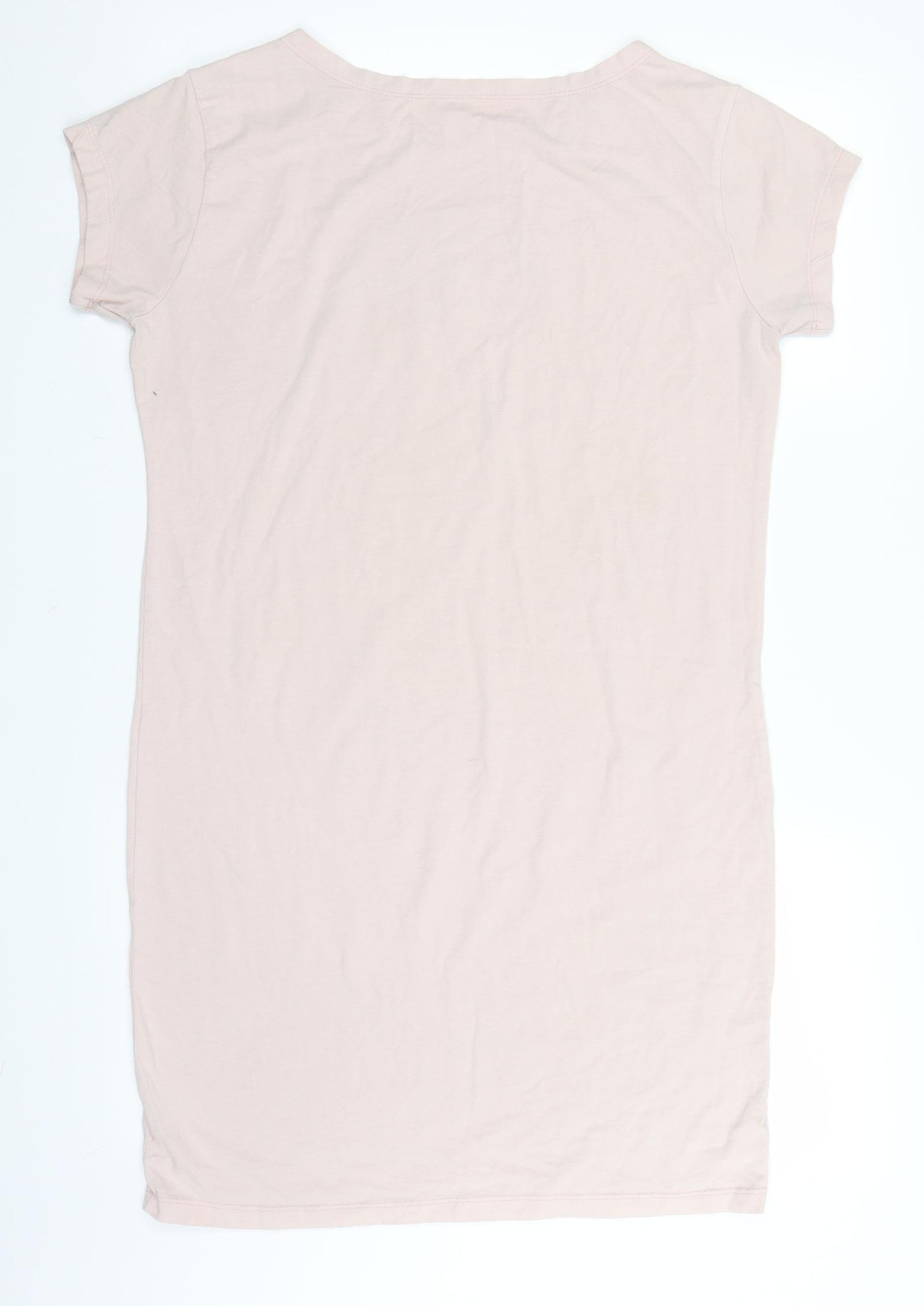 Megi Womens Pink   T-Shirt Dress  Size XL  - Feathers