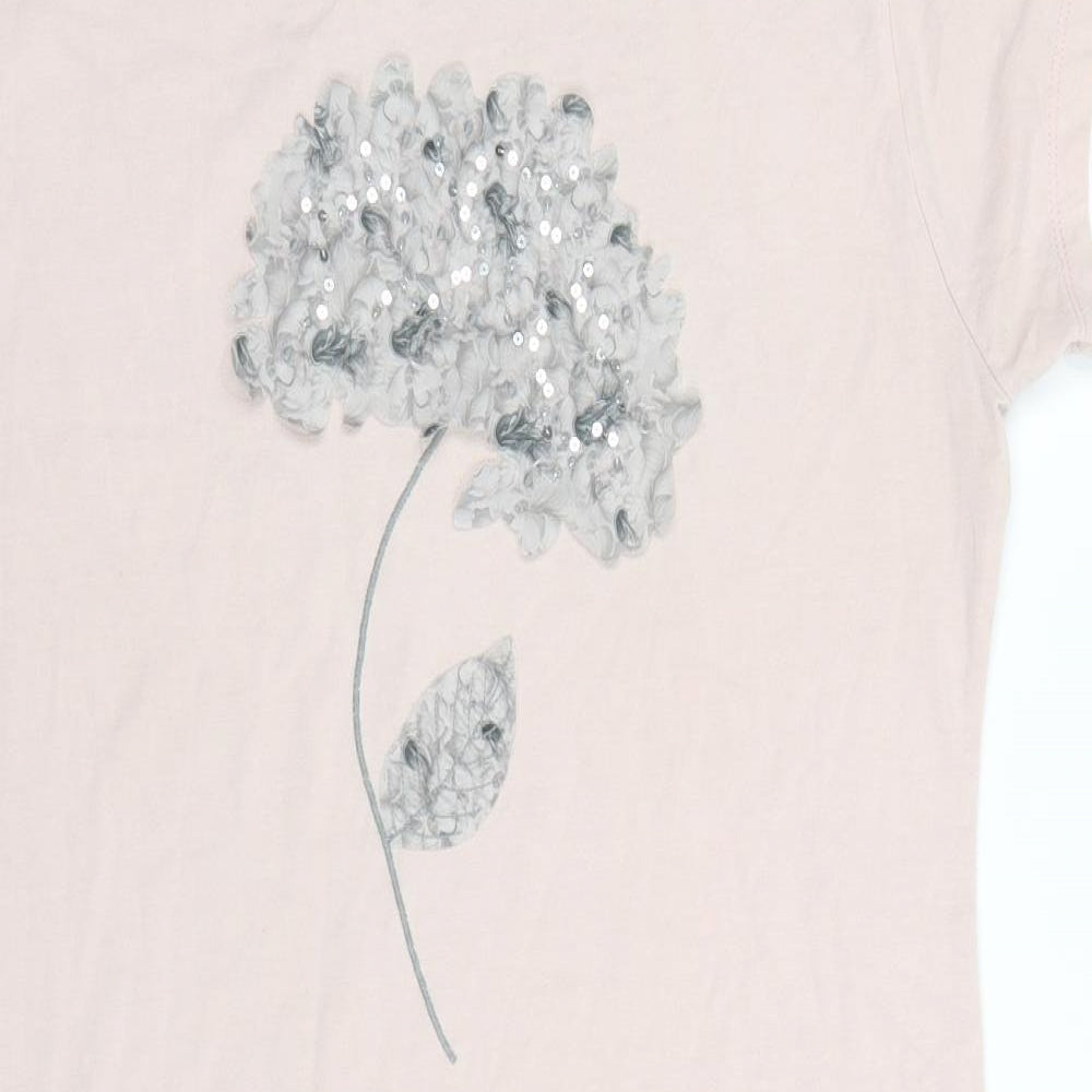 Megi Womens Pink   T-Shirt Dress  Size XL  - Feathers