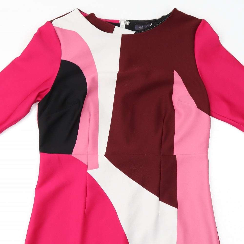 M&S Womens Multicoloured   A-Line  Size 12