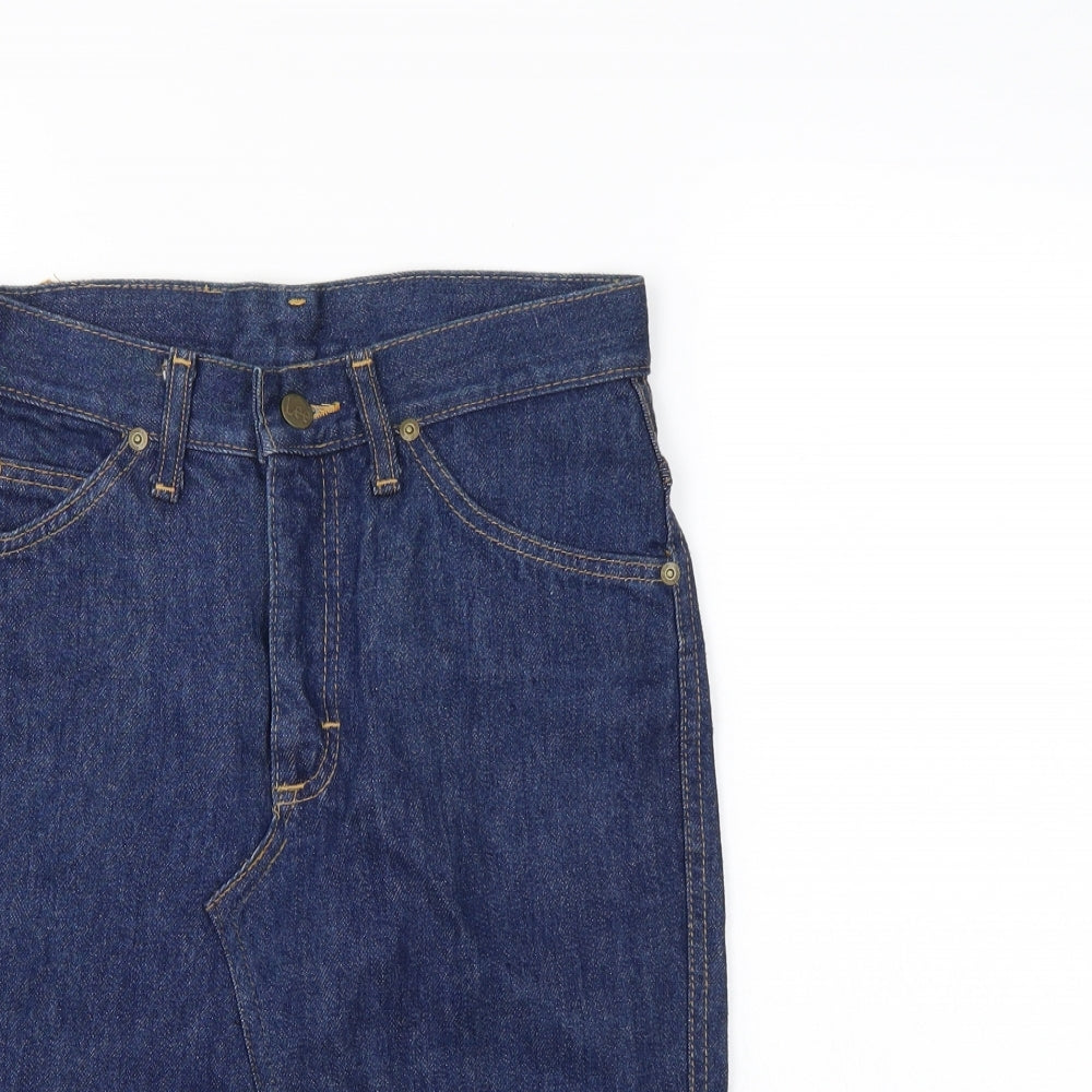 Lee Womens Blue  Denim A-Line Skirt