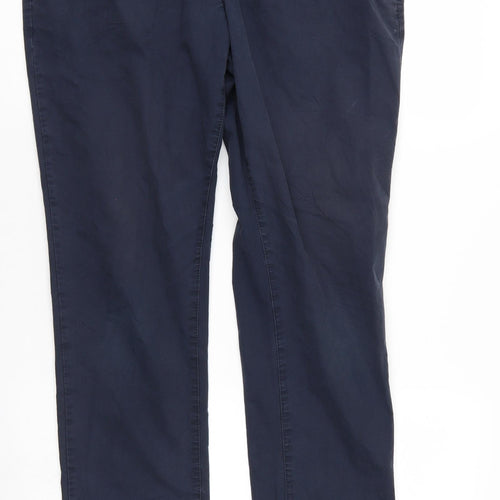 Dorothy Perkins Womens Blue   Chino Trousers Size 12 L27 in