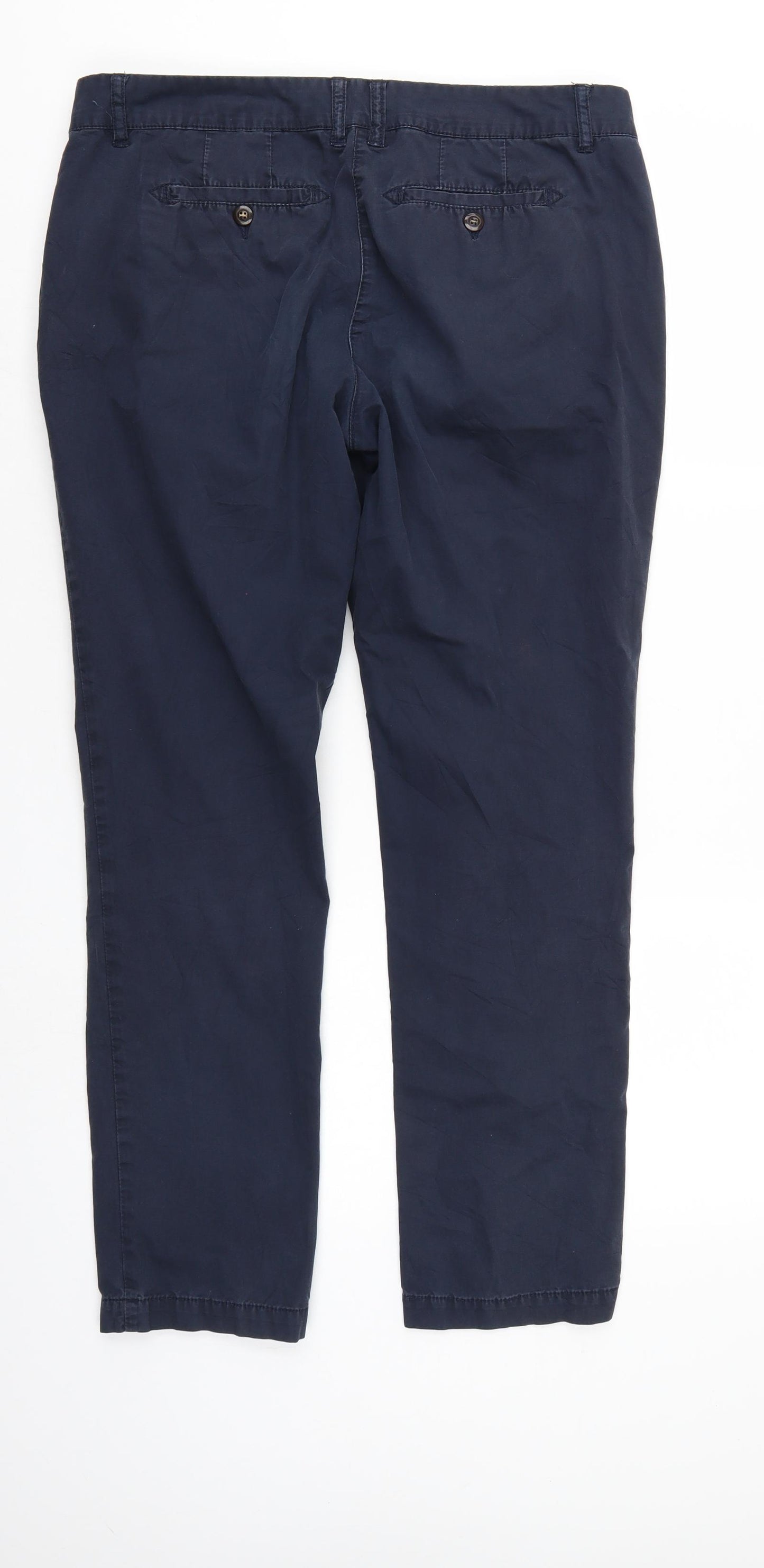 Dorothy Perkins Womens Blue   Chino Trousers Size 12 L27 in