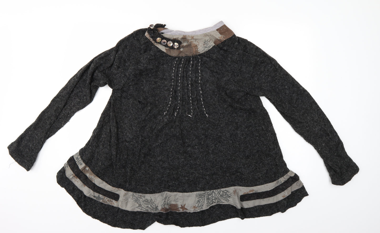 Izabel Womens Grey   Tunic Blouse Size XL