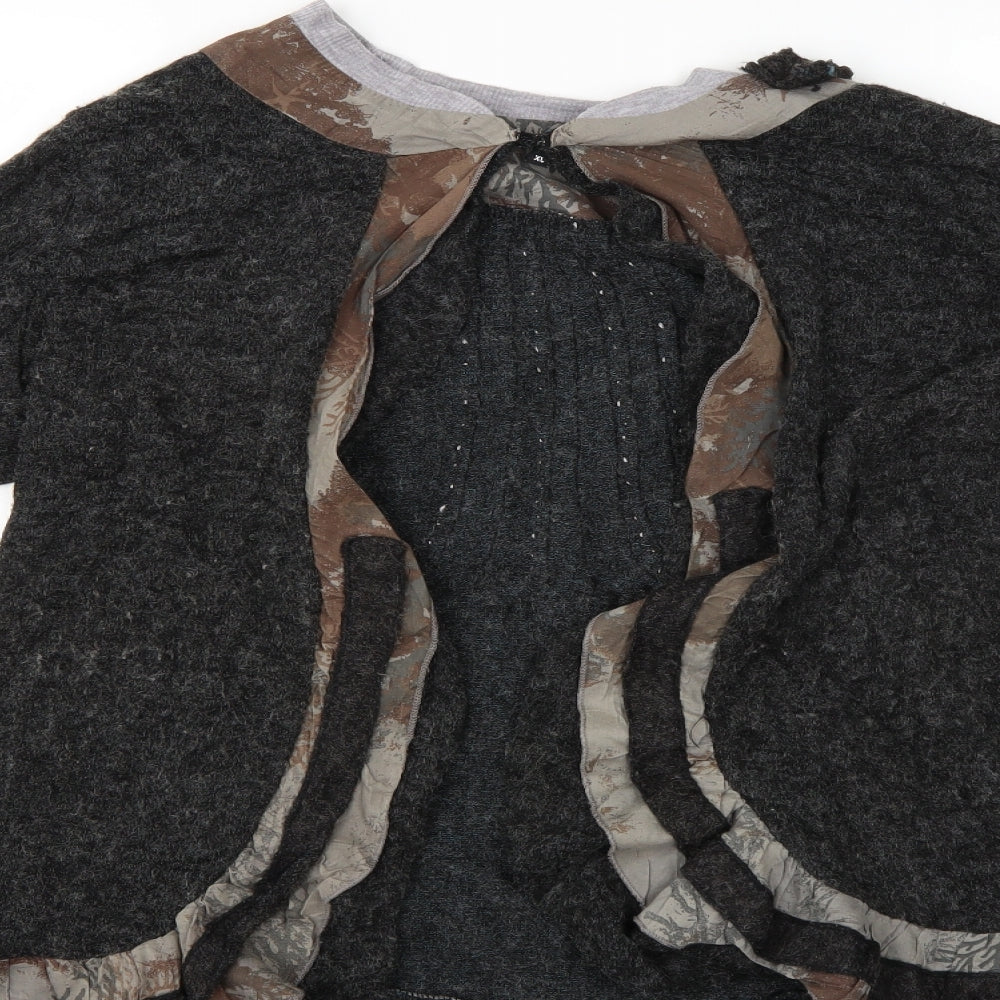 Izabel Womens Grey   Tunic Blouse Size XL
