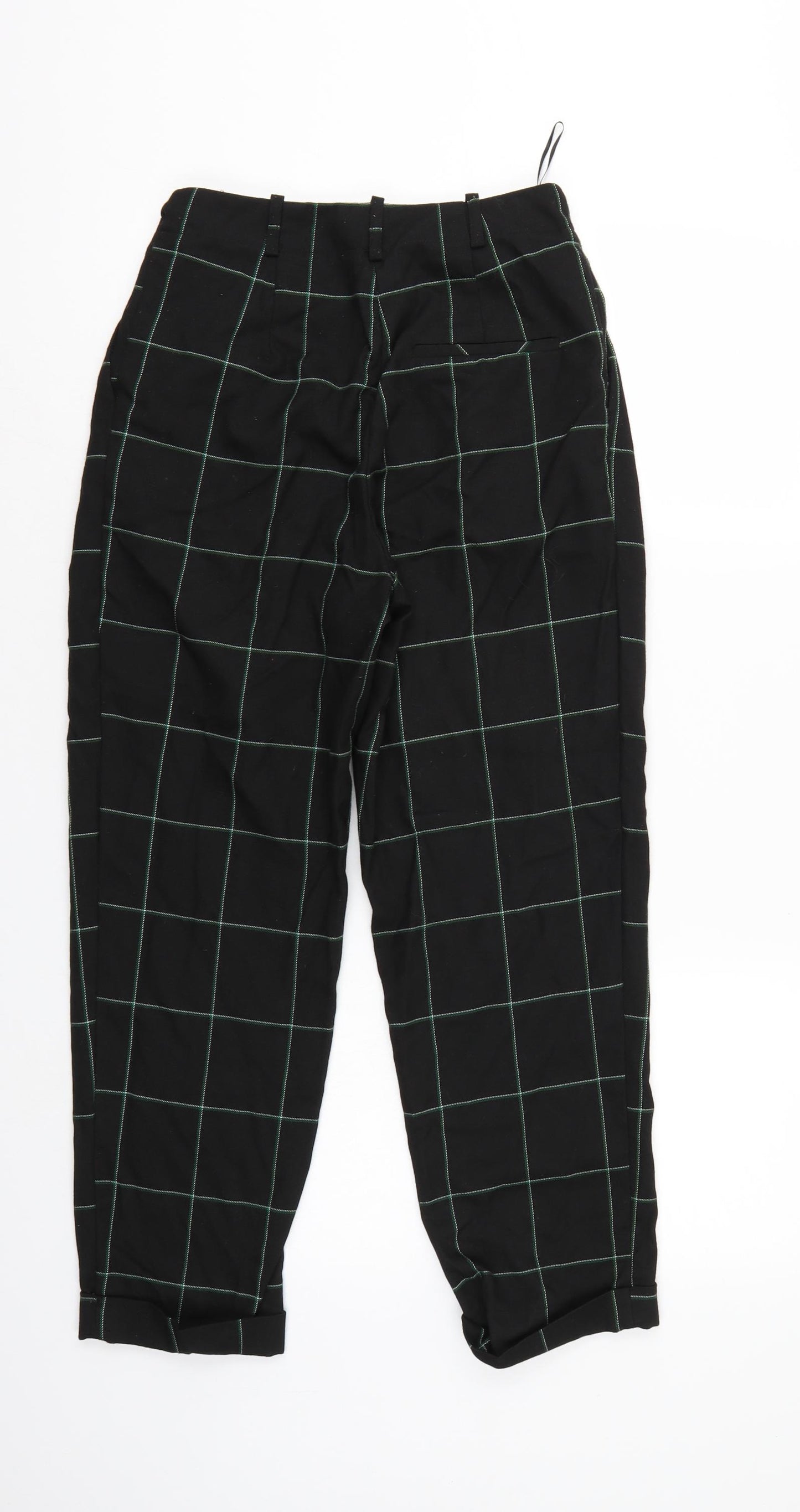 Top Shop Womens Black Check  Trousers  Size 6 L24 in