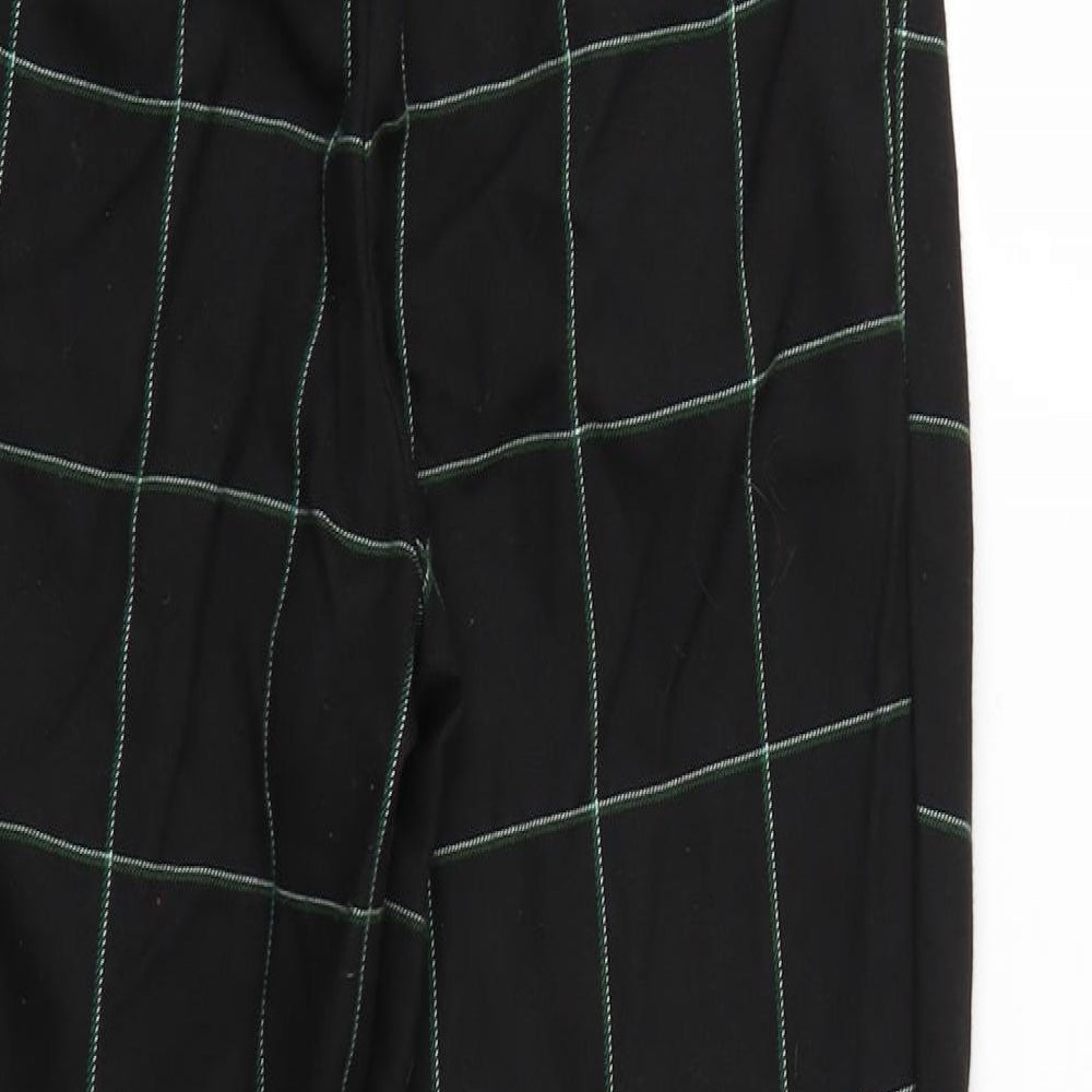 Top Shop Womens Black Check  Trousers  Size 6 L24 in