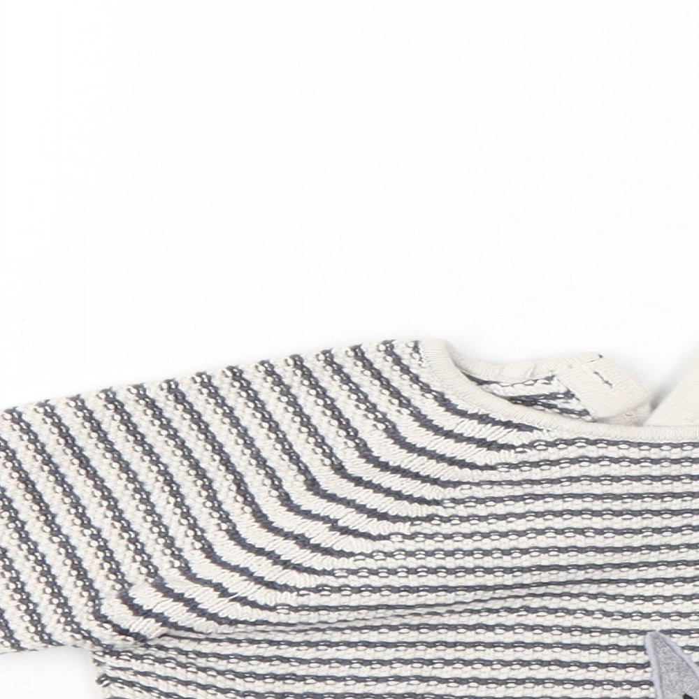 NEXT Boys Grey Striped  Pullover Jumper Size 2-3 Years