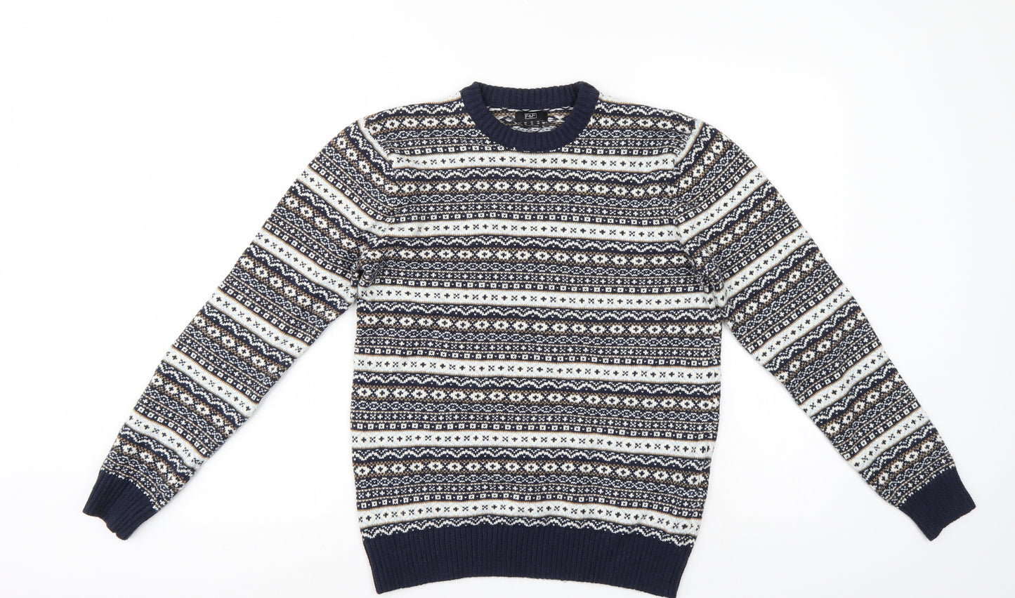 F&F Mens Multicoloured Striped  Pullover Jumper Size XS