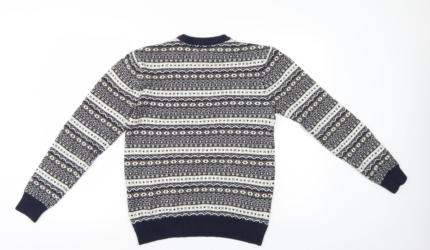 F&F Mens Multicoloured Striped  Pullover Jumper Size XS