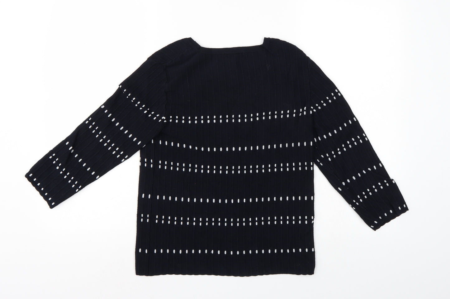 TU Womens Blue Polka Dot  Pullover Jumper Size 12