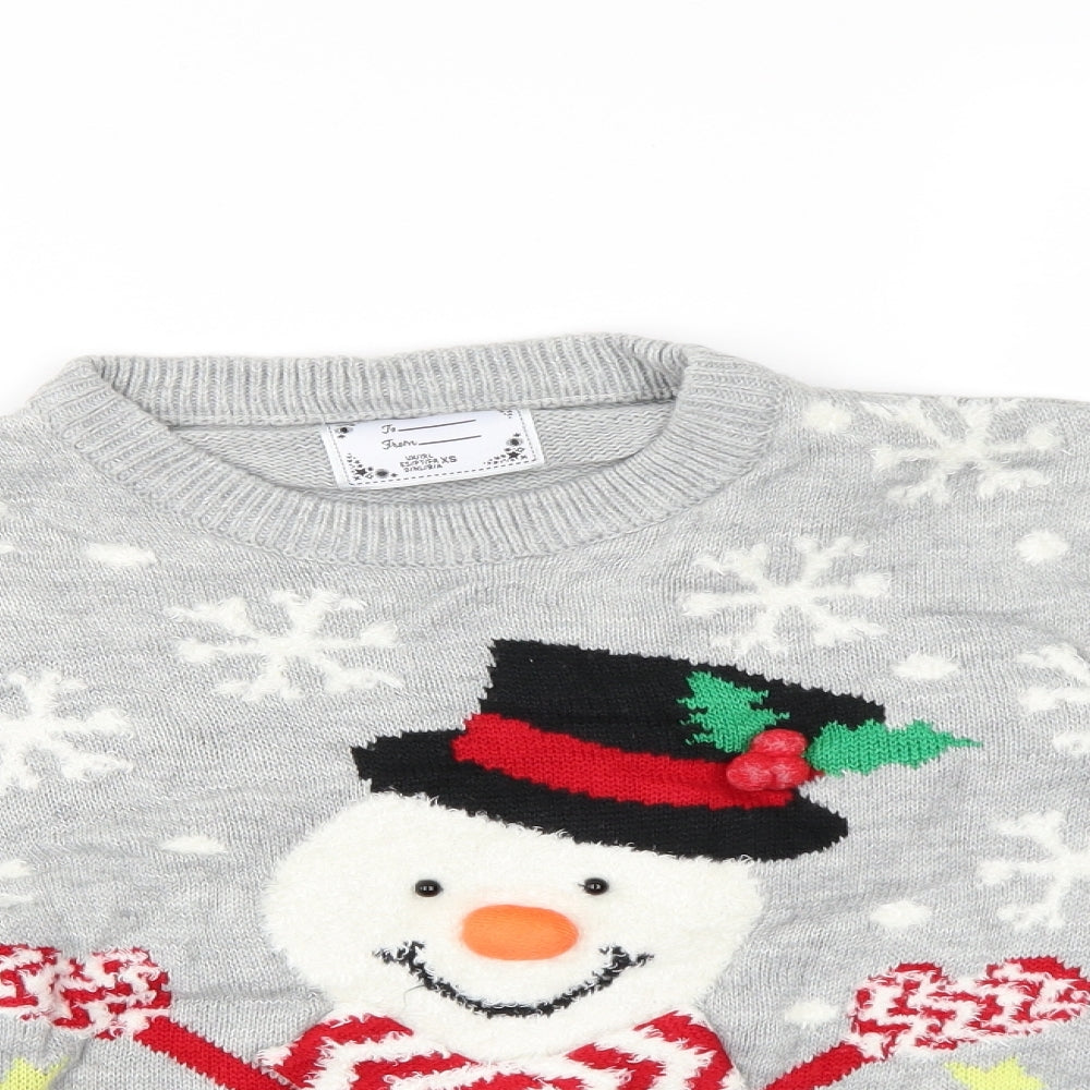 Atmosphere Womens Grey   Pullover Jumper Size XS  - Christmas jumper