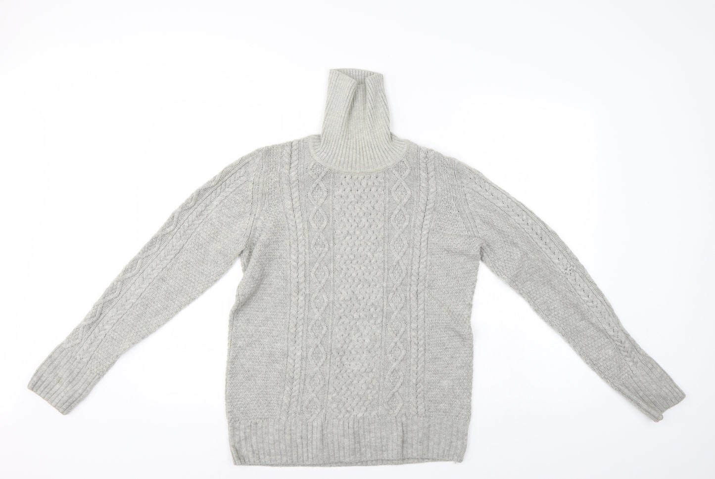 Preworn Mens Grey Argyle/Diamond  Pullover Jumper Size M