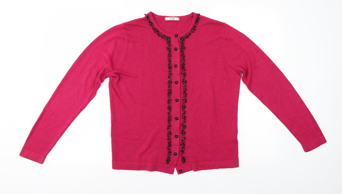M&S Womens Purple   Cardigan Jumper Size 12