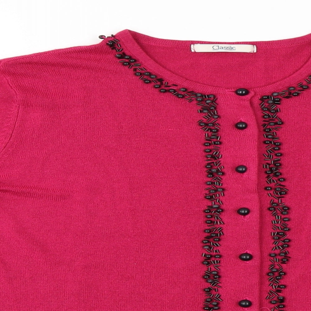 M&S Womens Purple   Cardigan Jumper Size 12