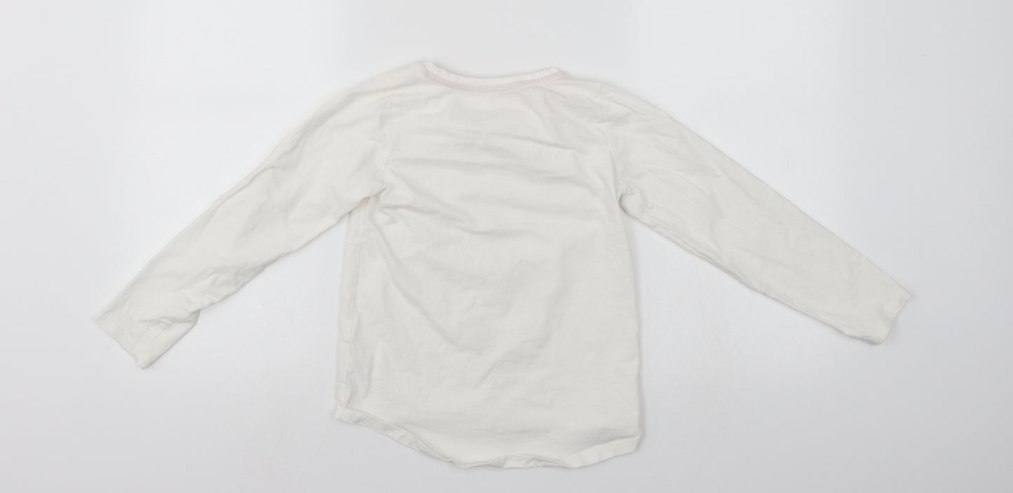 Nytmeg Girls White   Pullover Sweatshirt Size 8-9 Years