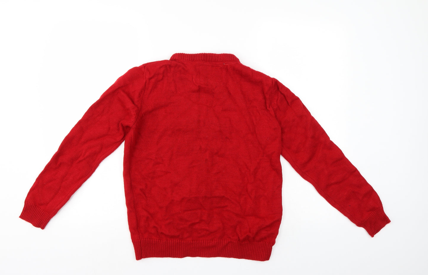 Rebel Boys Red   Pullover Jumper Size 12-13 Years  - christmas jumper
