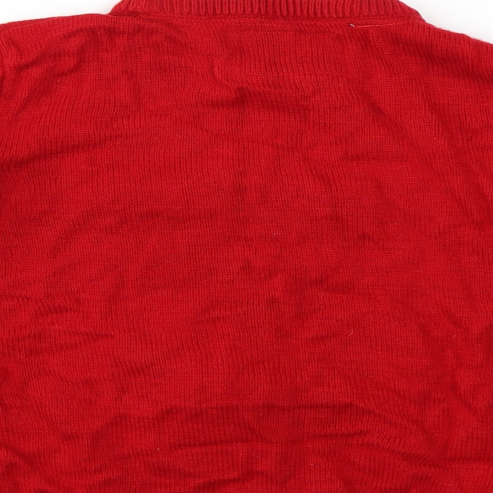 Rebel Boys Red   Pullover Jumper Size 12-13 Years  - christmas jumper