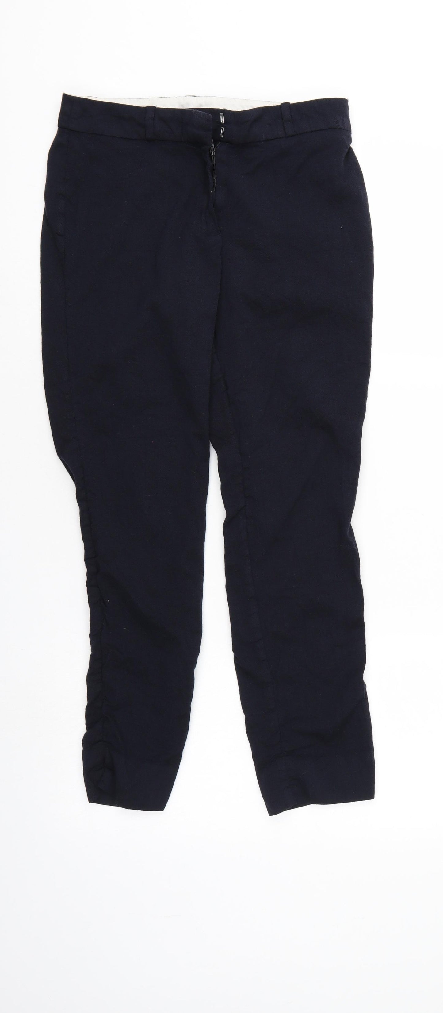 M&S Womens Blue   Trousers  Size 8 L26 in - Ankle Grazer