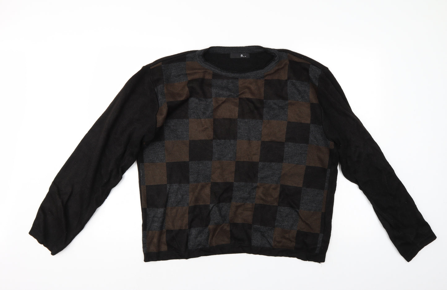 BHS Mens Multicoloured Check  Pullover Jumper Size M