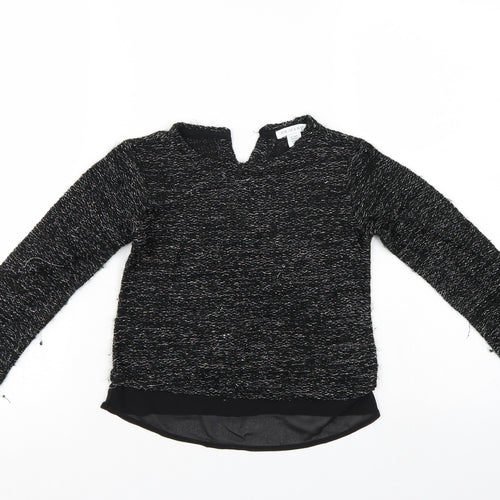 Primark Girls Black   Pullover Jumper Size 6-7 Years