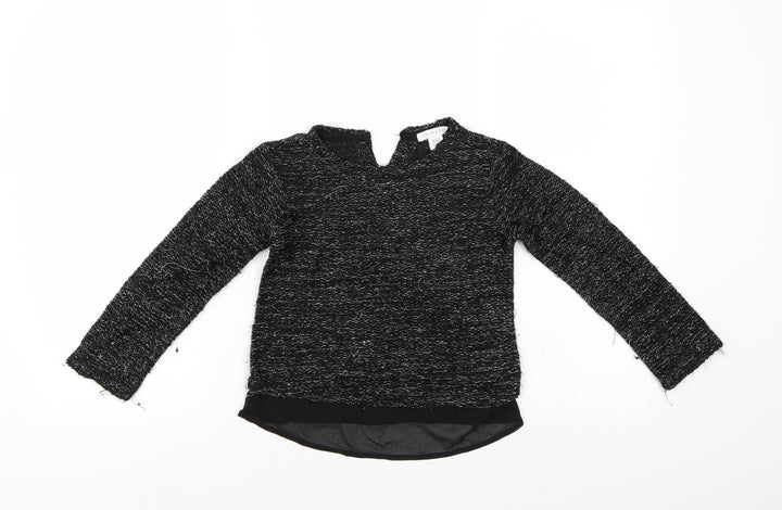 Primark Girls Black   Pullover Jumper Size 6-7 Years