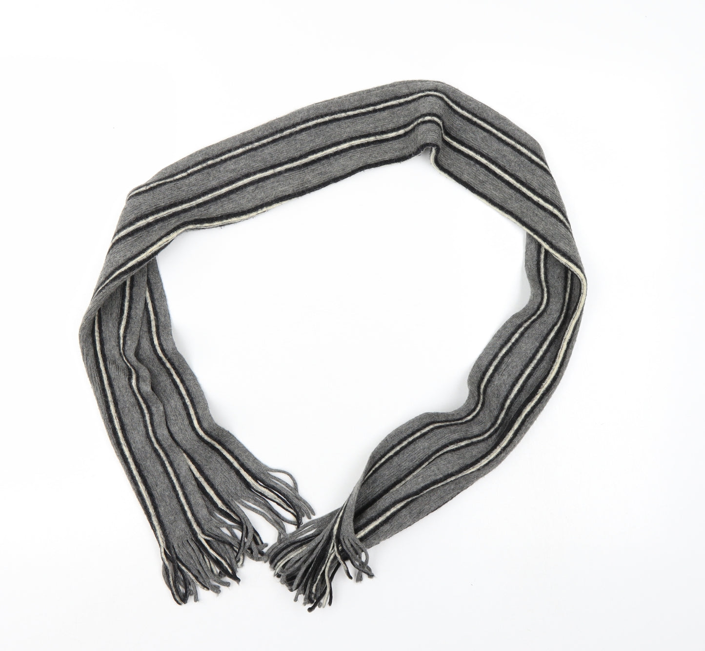 Austin Reed  Grey Striped  Scarf  Size Regular