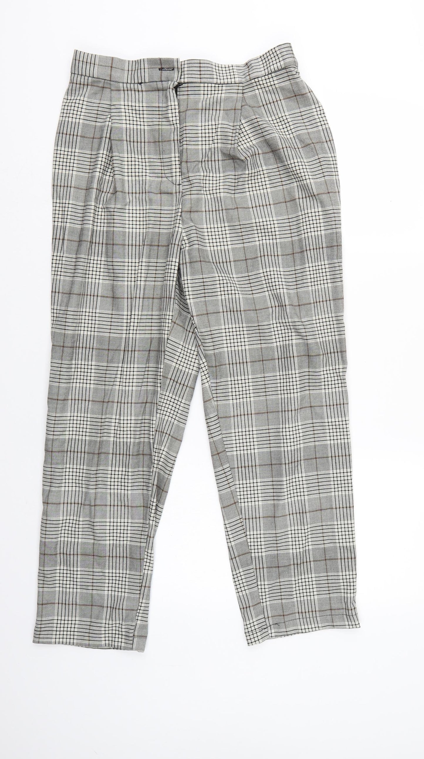 Divided Womens Multicoloured Check  Trousers  Size 12 L25 in