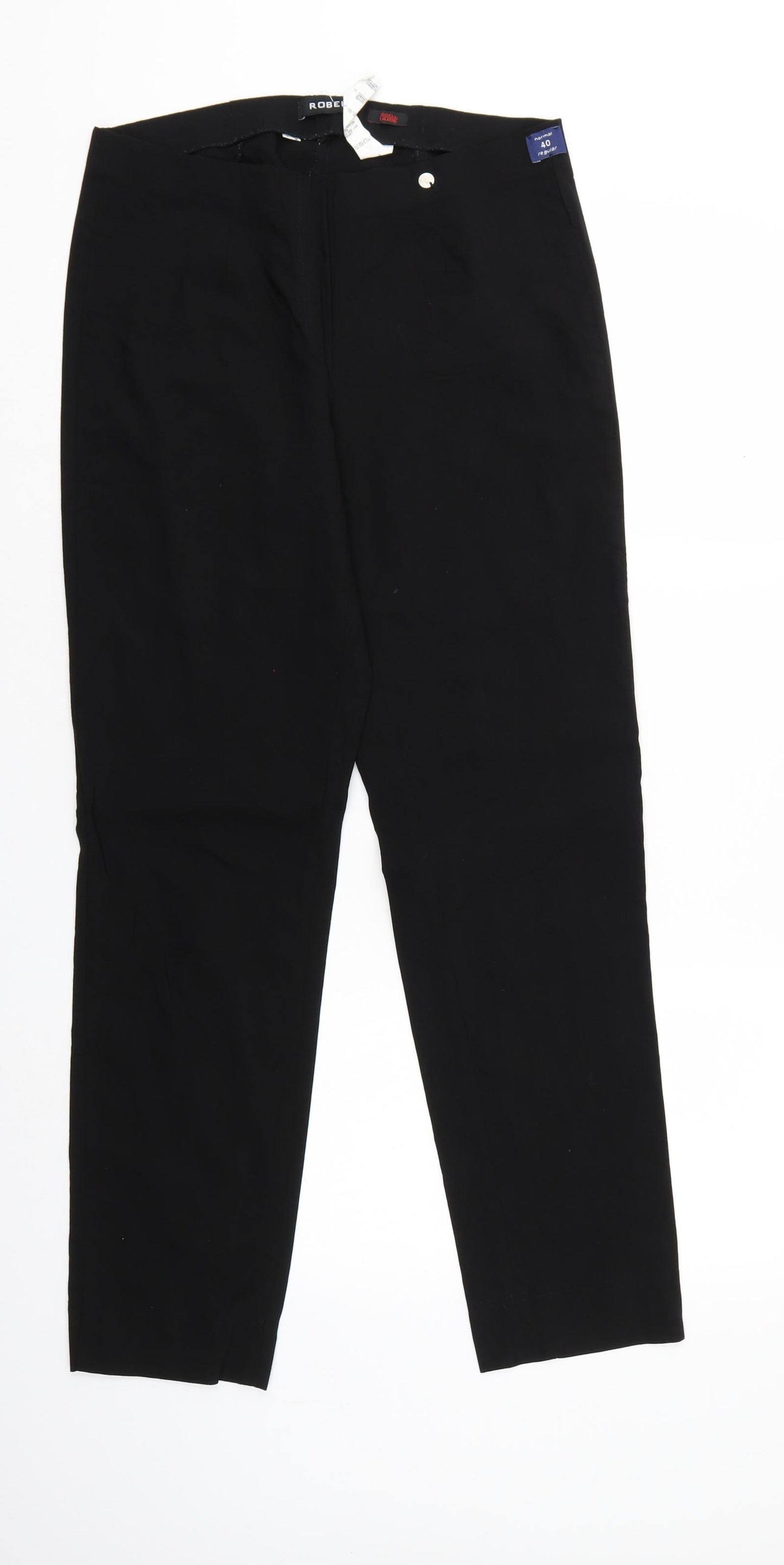 Robell Womens Black   Trousers  Size 14 L28 in
