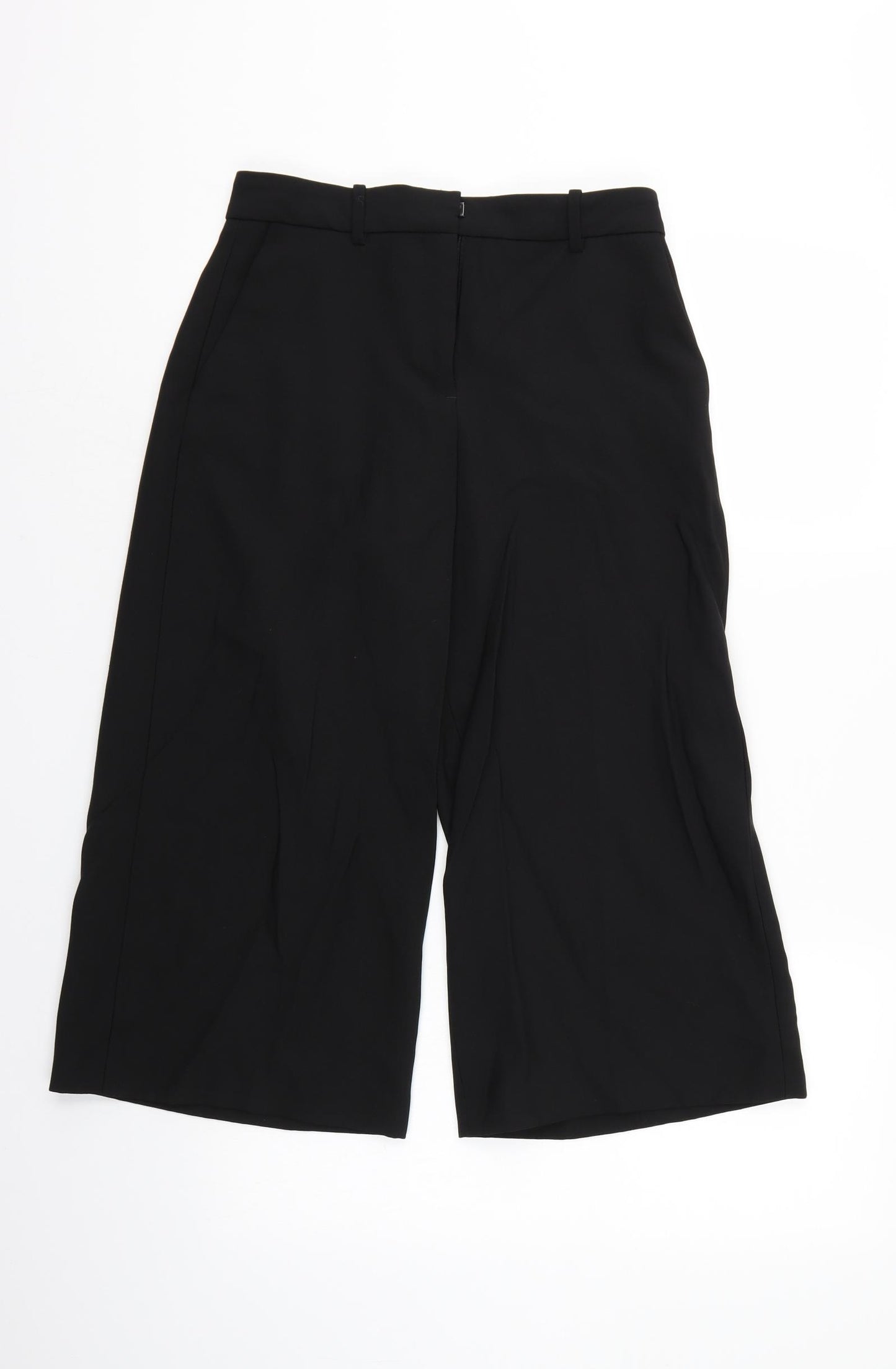 Zara Womens Black   Cropped Trousers Size XS L20 in