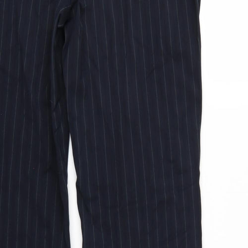 Marks & Spencer` Womens Blue Striped  Trousers  Size 14 L29 in