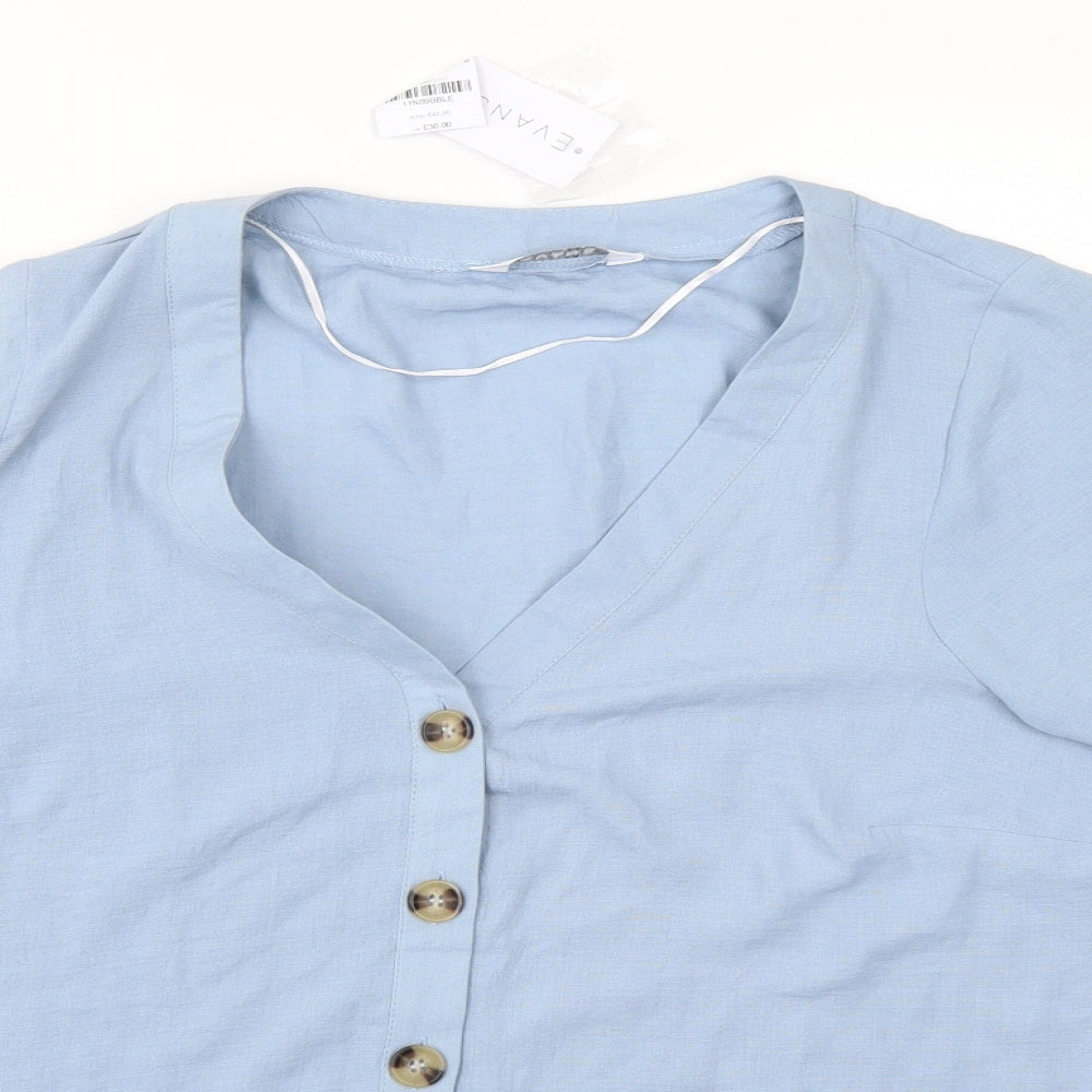 Evans Womens Blue   Basic Blouse Size 18