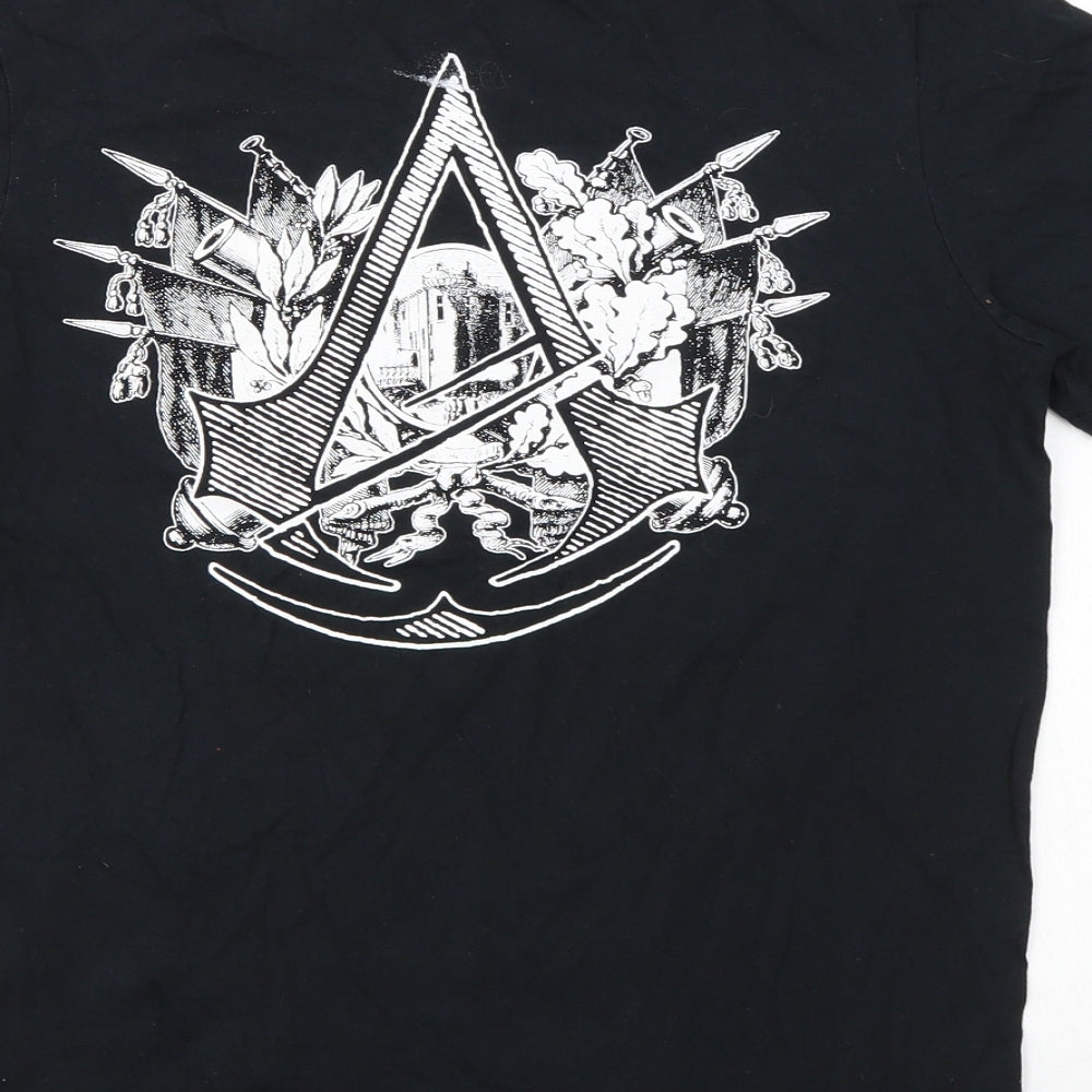 Gildan Mens Black    T-Shirt Size S