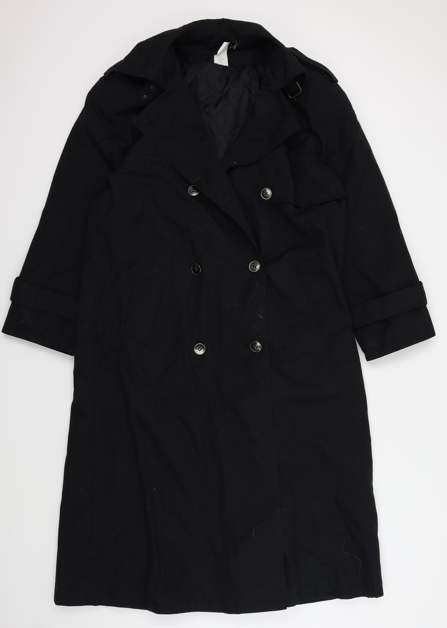 Preworn Womens Black   Overcoat Coat Size 12