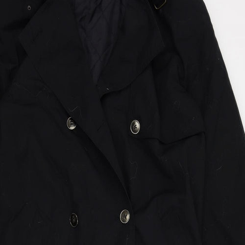 Preworn Womens Black   Overcoat Coat Size 12