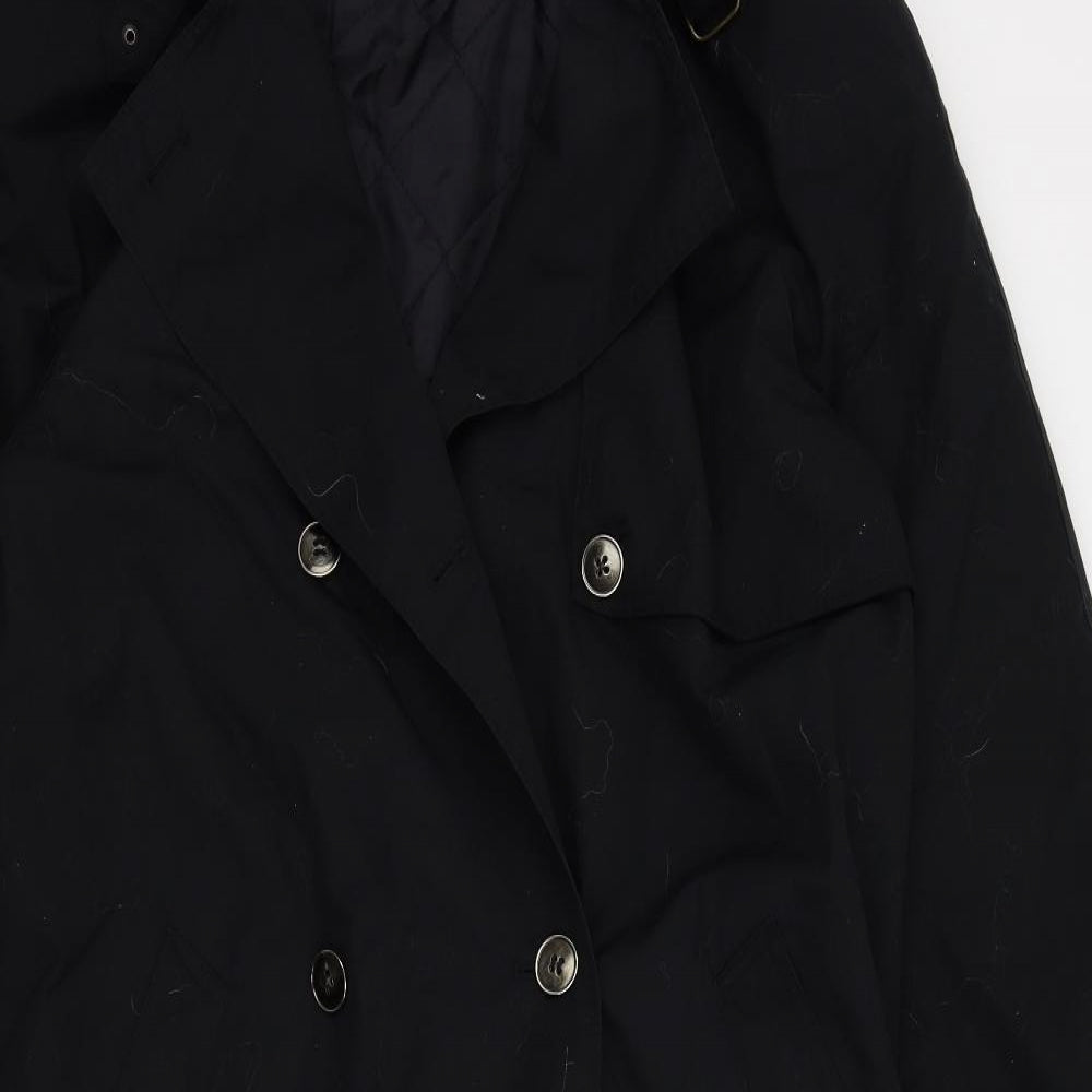 Preworn Womens Black   Overcoat Coat Size 12