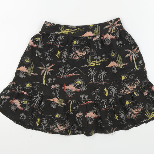 TU Girls Black Geometric  Flare Skirt Size 5 Years