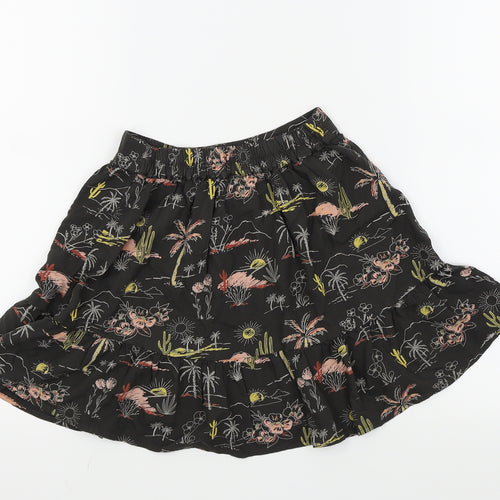 TU Girls Black Geometric  Flare Skirt Size 5 Years