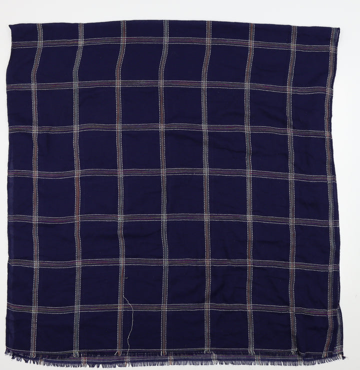 Preworn Blue Check Scarf