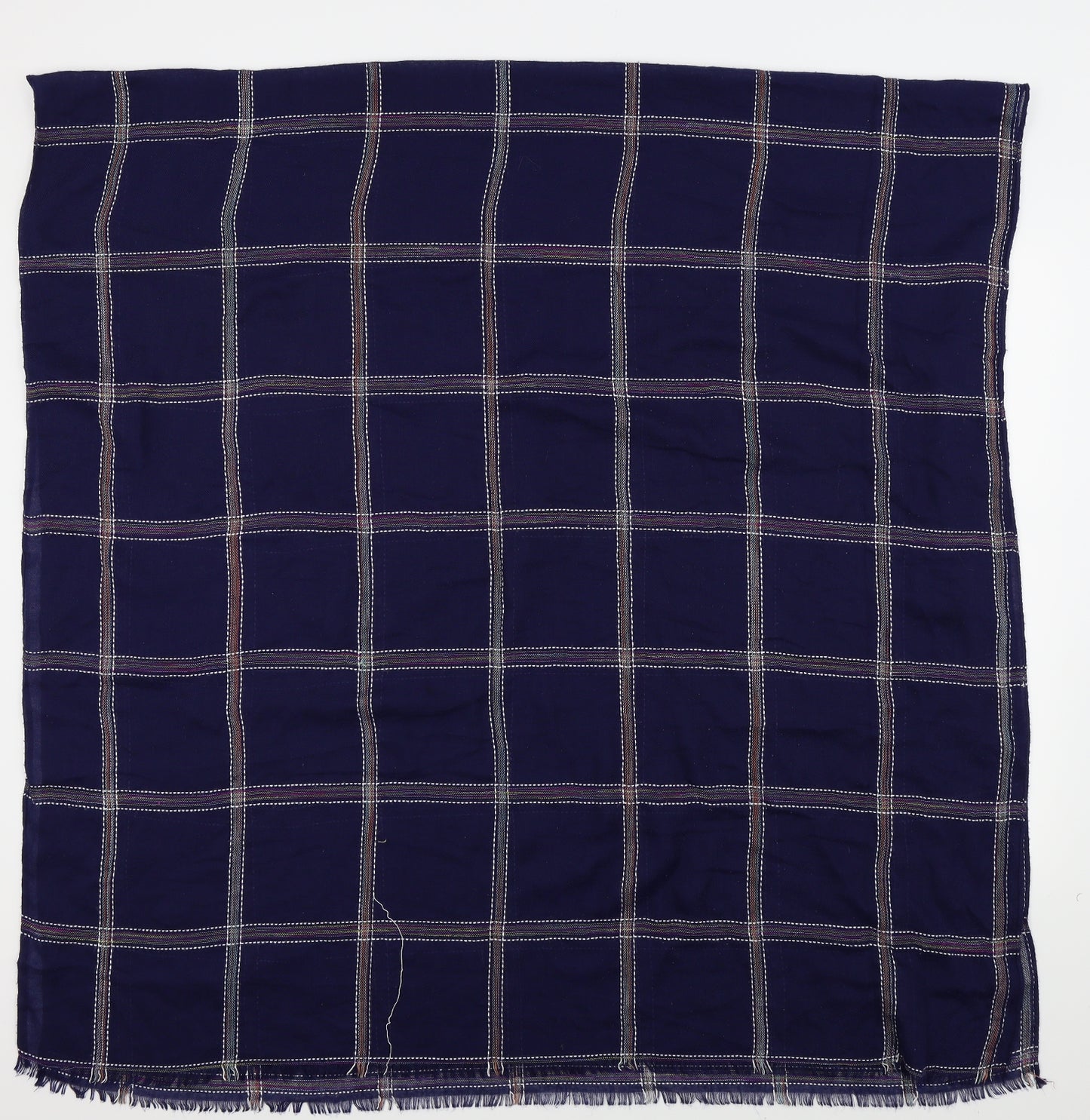 Preworn  Blue Check   Scarf