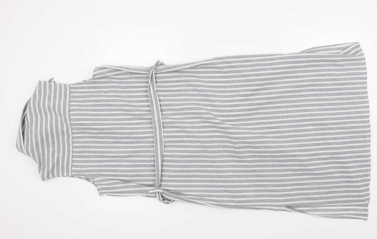 Primark Womens Grey Striped  A-Line  Size 10  - BELT