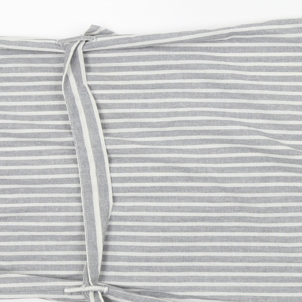 Primark Womens Grey Striped  A-Line  Size 10  - BELT
